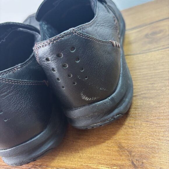 Clarks Shoes Womens 7.5N Wave Walk Slip On 86505 Black Leather Casual Comfort - Picture 3 of 9